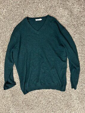 Lochmere 100% Cashmere V-neck Sweater Sz: XL